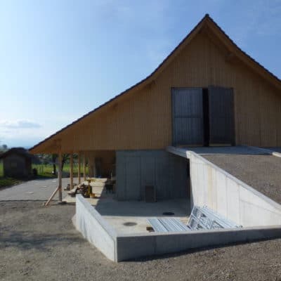 Anbau Scheune Fertige Mistplatte