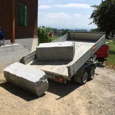 Umgebungsgestaltung Versetzen von Blocksteinen
