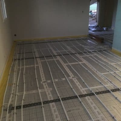 Innenausbau Isolation mit Bodenheizung