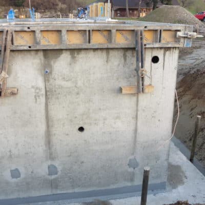 Neubau Betonbau Kellerwand